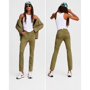 Rag & Bone Field Chino Womens 27 Moss Green Cotton Preppy Utility Pants